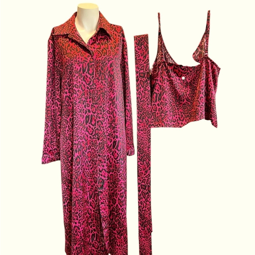 Black Label Pink Leopard Print Robe - Picture 14 of 14